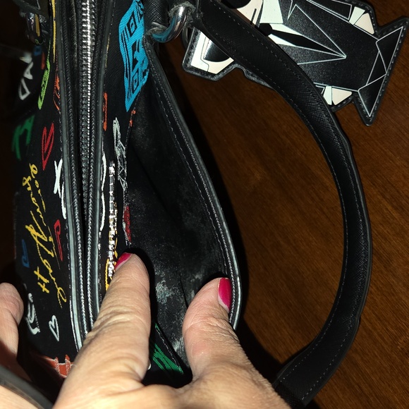 Karl Lagerfeld Black Multicolor Satchel - Picture 10 of 17